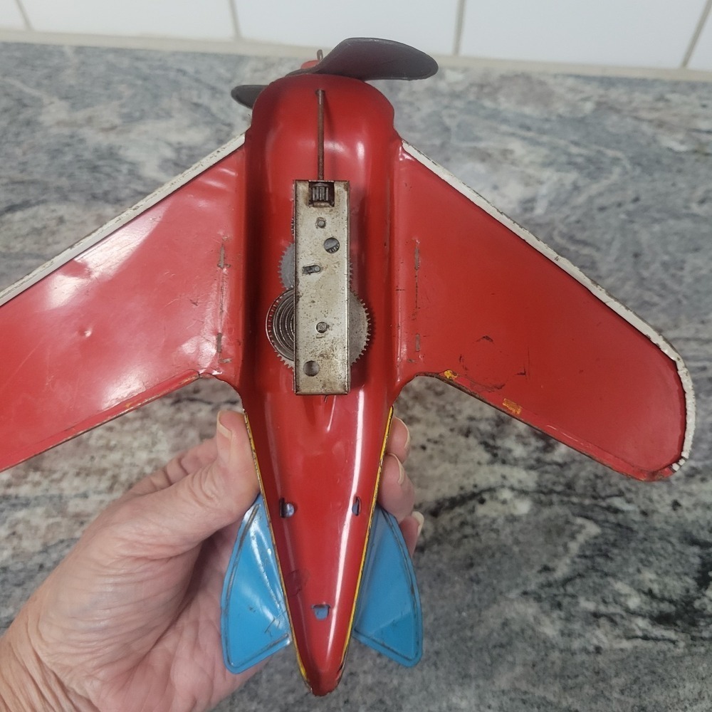 Vintage Coast Guard Tin Litho Toy Plane Ohio Art Works! - Picture 4 of 5